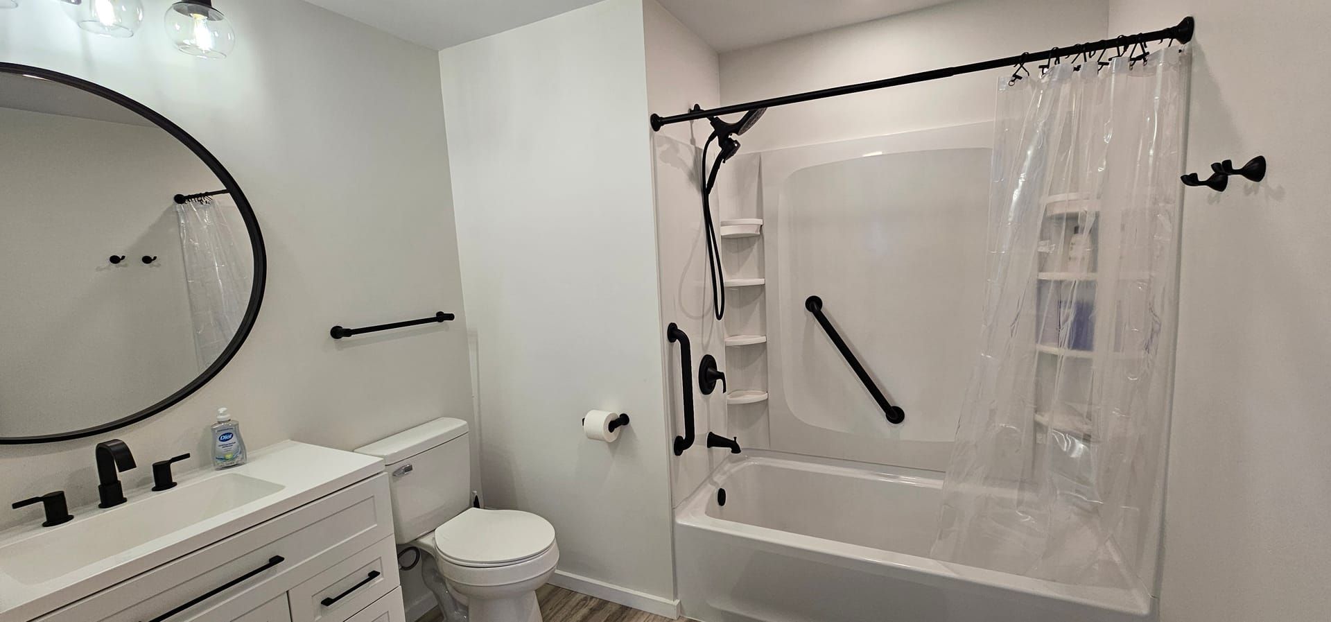 ADU bathroom with custom vanity